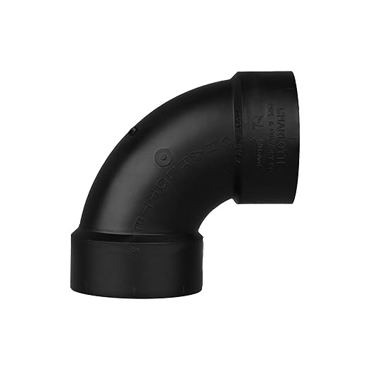 CHARLOTTE PIPE 3 DWV 1/4 Bend HUB X HUB DWV (Drain, Waste and Vent) (1 Unit Piece)