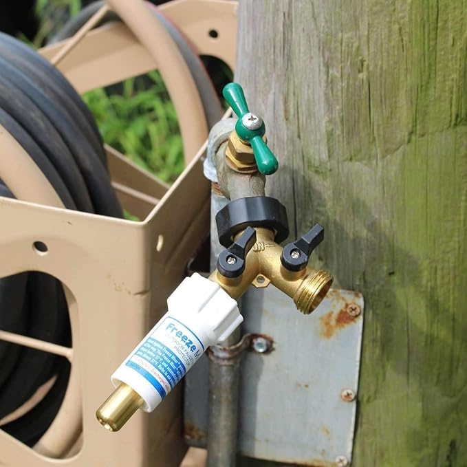 Freeze Miser® & 2-Way Y Valve Shut-Off ¾ Inch Brass Hose Connector