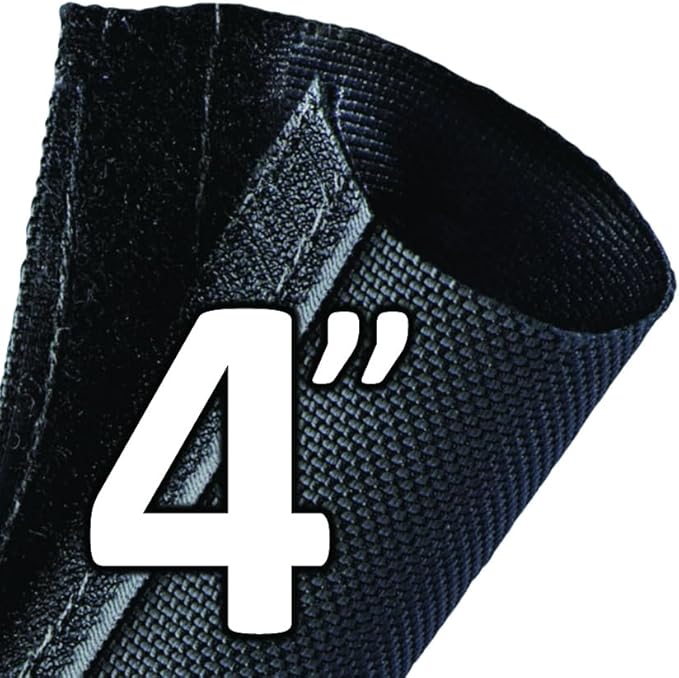 Electriduct 4 Inch HVAC Protective Sleeve Wrap Around Existing Foam Insulation UV Weather Resistant Outdoor Pipe Protection Cover for Heat Pump A/C Air Conditioning Copper Line Sets - 25 Feet