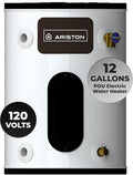 12 Gallon, 120V – Ariston Electric Water Heater – Compact Point of Use Tank for RV, Camper, Small Spaces, Plug-in Heating Solution for Under Sink, Versatile Electric Tank for Bathroom, Shower