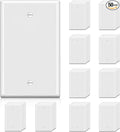 BESTTEN 50 Pack 1-Gang Blank Wall Plate, UL Listed, No Device Outlet Cover, H4.53” x W2.76”, Unbreakable Polycarbonate Thermoplastic Wallplate, White