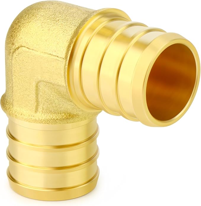 GASHER 20Pcs No Lead Brass 3/4" Pex Elbow Fittings, 3/4 Inch Pex Fittings for Pex Tubing