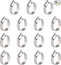 Winlong 1 1/2'' Stainless Steel Hose Clamps, 15PK SAE 24 Worm Gear 1.5'' Hose Clamps Adjustable 1 inch-2 Inch (25-51mm) for Automotive Plumbing, 1 1/2’’, 1 3/4'', 1 1/4’’