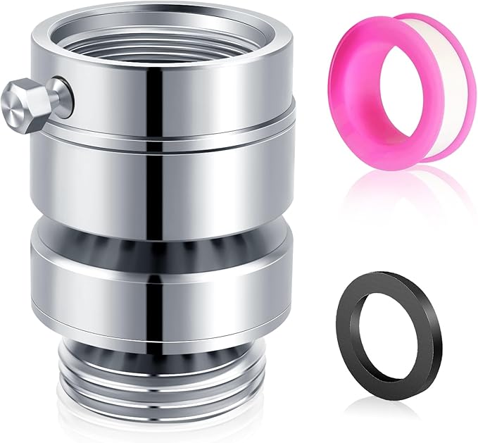 Self-Draining Vacuum Breaker, 1-1/16" Female Fine Thread Vacuum Breaker, PK1390 No Lead Brass Hose Bib Vacuum Breaker, for Providing you with Healthy Portable Water (NOT fit 3/4" GHT Bibcock)