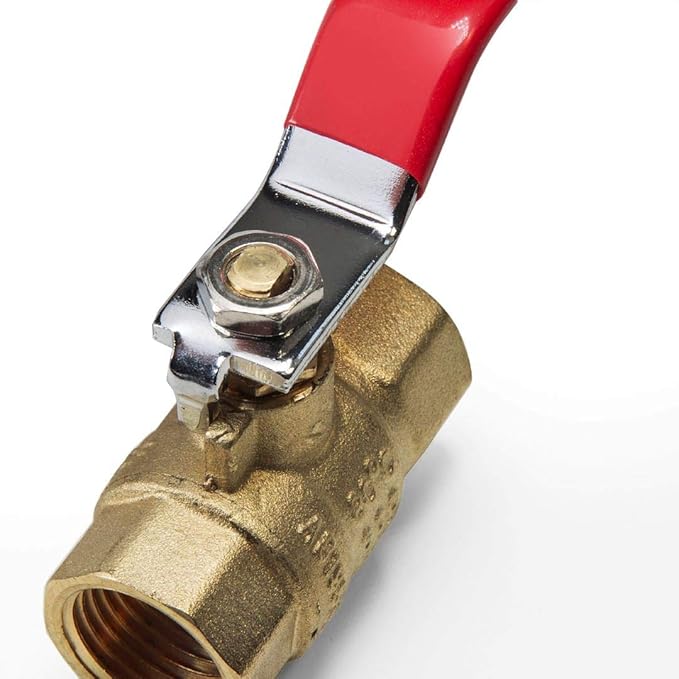 (Pack of 2) EFIELD 1/2 Inch 600 WOG FNPT Heavy Duty Full Port Brass Ball Valve FIP Threaded,(VALVE034-2PCS)