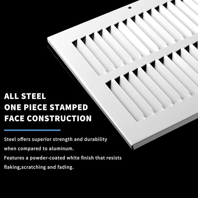 24x10 Return Air Grille(Duct Opening Size),Air Return Vent Cover,Flat Vent Cover,Rejillas De Aire Acondicionado Para Casa,Return Air Grilles,Outer Dimensions:25.75"Wx11.75"H(24"W x 10"H, Duct Opening)