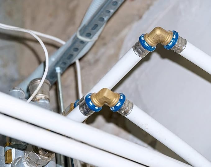 25 Pack 1/2“ PEX Fittings, Brass Fitting for PEX Tubing Pipe
