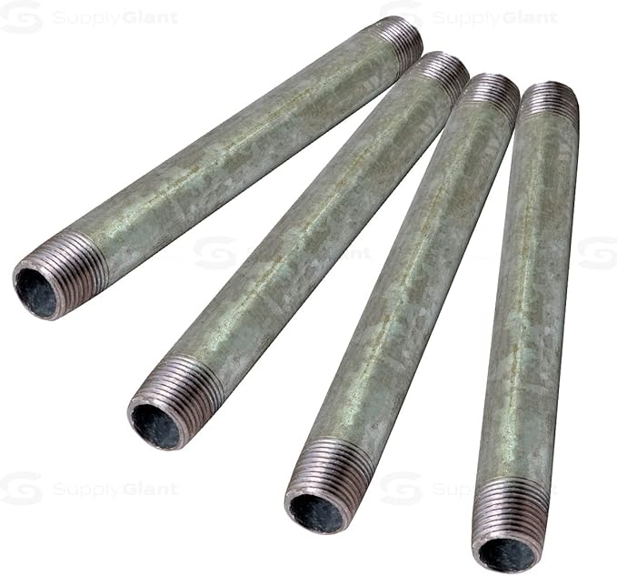 Supply Giant OQHM1411-4 Steel Nipple Pipe, 1/4'' x 11", Galvanized