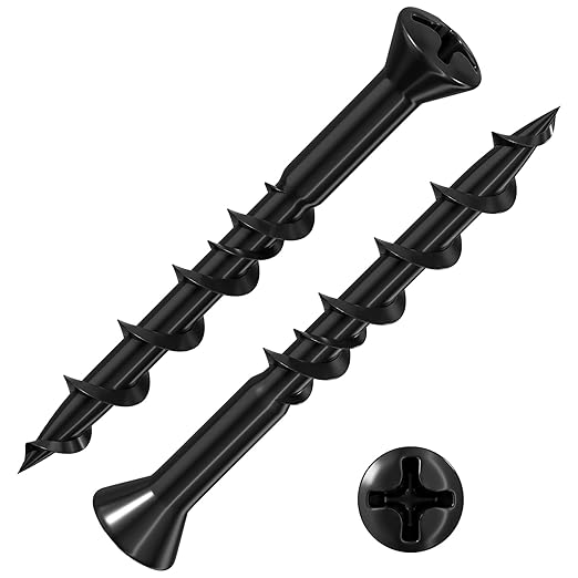 (50 pcs) Flat Head Drywall Anchors 2" Black Anti Rust Coating, Bolt Anchor, Duty Hollow Wall Anchors