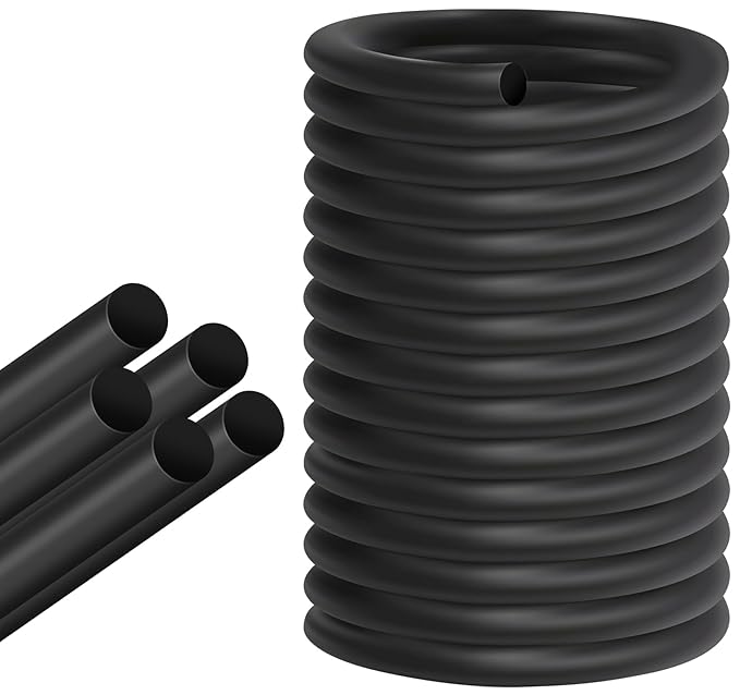 ToLanbbt Backer Rod EPDM Rubber 5/8" Diameter x 20' Length Caulk Saver Door Window Weather Stripping Seal for Concrete Filling Joints and Gaps (Black)