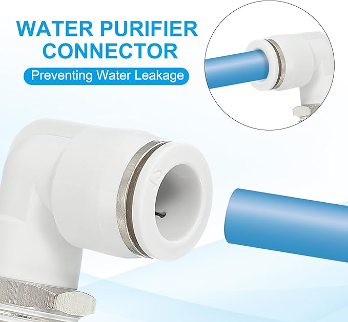 PATIKIL Push to Connect Fitting, 2 Pack Pneumatic Air Elbow Quick Connector 1/2"PT Male Thread x 12mm Tube 90 Degree Connect Tubing Elbow Air Tube Fitting Pneumatic Quick Adapter, White