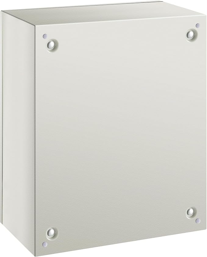 VEVOR NEMA Steel Enclosure, 20 x 16 x 8'' NEMA 4X Steel Electrical Box, IP66 Waterproof & Dustproof, Outdoor/Indoor Electrical Junction Box, with Mounting Plate