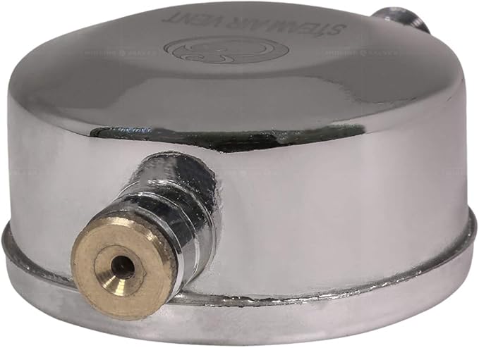 MIDLINE VALVE 1/8 Inch Air Vent No. D 1/8", Straight Steam Air Vent, Radiator Air Valve,Chrome Plated