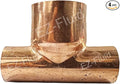 (4-PK) EZ-FLUID 3/4" x 3/4" x 1" Copper Reducing Tee, C X C Bullhead Copper Reducer Tee Fittings,Sweat Solder Connection Residential,Commercial Plumbing Pipe