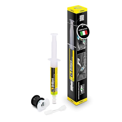 Errecom Brilliant - 0.2 fl oz (7.5 ml), Fluorescent UV Dye for Detecting Refrigerant Gas Leaks in Vehicle A/C Systems, Includes R134a Adapter