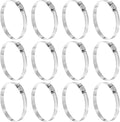 HARFINGTON 12 Pcs Hose Clamp 3-5/16"-4-1/4" (84-108mm) 304 Stainless Steel Adjustable Worm Gear Hose Clamp Assortment Kit for Fuel Line Pipe Plumbing Automotive Tube Mechanical