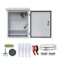 Outdoor Enclosure Electrical Weatherproof Box - 19.7x15.7x7.9 Outdoor Network Cabinet Enclosure with Cooling Fan and Thermostat Kit, Wall/Pole Mount(500x400x200mm)