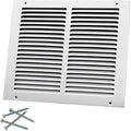 12"W x 10"H [Duct Opening Size] Steel Return Air Grille, Air Return Vent Cover for Ceiling and Sidewall - HVAC Air Vent Covers - [Outer Dimensions: 13.75"W x 11.75"H]