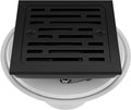 Delta Faucet 4 Inch Tile-In Square Shower Floor Drain Black, Shower Drain Kit, Square Shower Drain, Chrome Shower Drain, Shower Floor Drain, Matte Black DT062412-BL