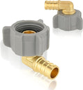 HeSun 100-Pack PEX Fittings, 1/2" Pex x 7/8" BC (Toilet Ballcock) Swivel Elbow, Brass Crimp Fitting for Pex Pipes, ASTM F1807