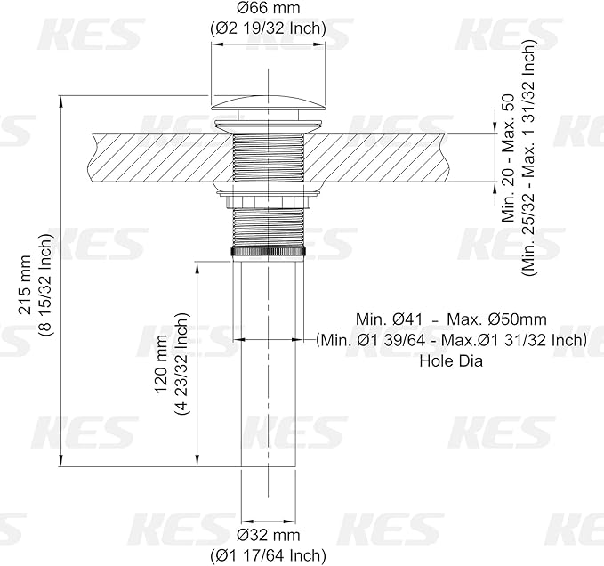 KES Bathroom Sink Drain Without Overflow Sink Drain Stopper Matt Black Pop Up Drain, All Metal Rustproof Brass and 304 Stainless Steel, S2008D-BK