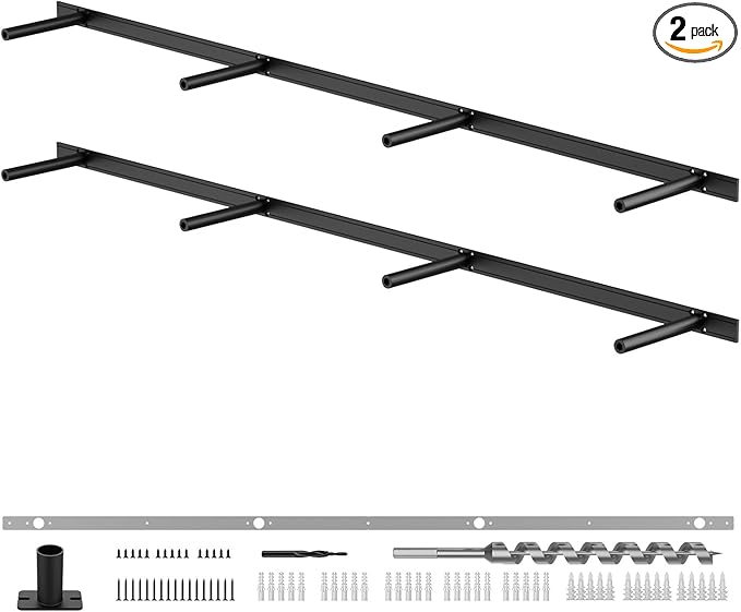 Floating Shelf Bracket Heavy Duty Shelving Brackets,Decorative Floating Shelf Hardware Black,Hidden Metal Shelf Support Bracket(53X6X1.2-Starter Jig)