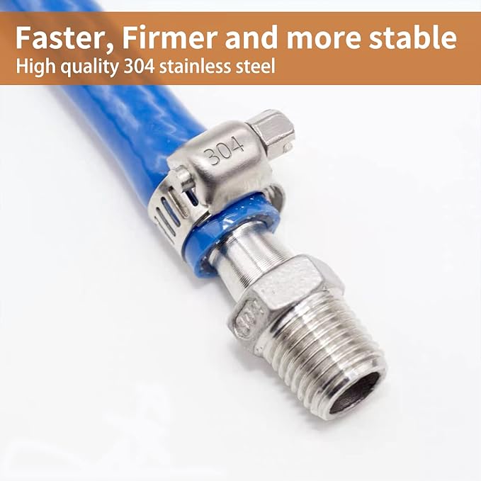 Hose Clamp, 80 Pack Stainless Steel Hose Clamps Worm Gear Fuel Line Pipe Clamps, 13-19mm (1/2-3/4 inch)