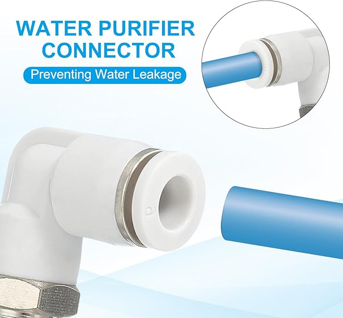 PATIKIL Push to Connect Fitting, 10 Pack Pneumatic Air Elbow Quick Connector 1/8"PT Male Thread x 6mm Tube 90 Degree Connect Tubing Elbow Air Tube Fitting Pneumatic Quick Adapter, White
