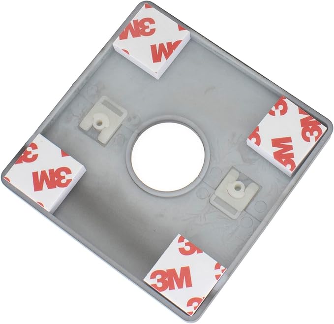 4 Pcs 1.0 Inch Wall Split Flange ABS Square Escutcheon Plate Wall-Mounted Self-Adhesive Water Pipe Cover for Water Pipe Faucet Decoration Accessories, Black