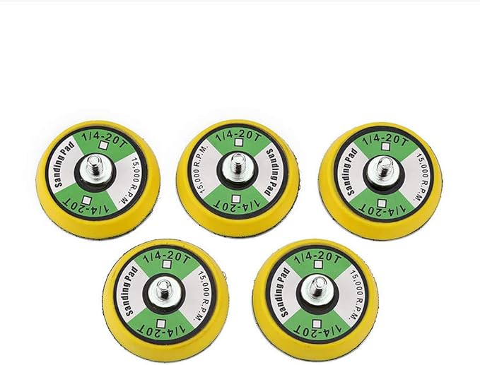5Pcs 2-Inch Hook Backing Plate for Sanders or Polishers, 1/4"-20 Thread | 15,000 RPM