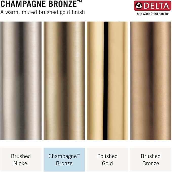 Delta 4 Inch Brushed Gold Tile-In Round Shower Floor Drain with Gasket and Removable Drain Gate, Champagne Bronze DT061411-CZ