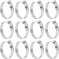 HARFINGTON 12 Pcs Hose Clamp 1-9/16"-2-1/2" (40-63mm) 304 Stainless Steel Adjustable Worm Gear Hose Clamp with Phillips Screw Assortment Kit for Fuel Line Pipe Plumbing Automotive Tube