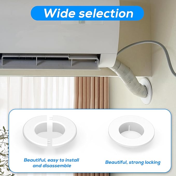 Mini Split Cover Wall Sleeve for Air Conditioner Line Set Covers with air Conditioning Filter Cotton for Outside Units AC Sleeve Through The Wall Pipe Accessories (11 inches Length)