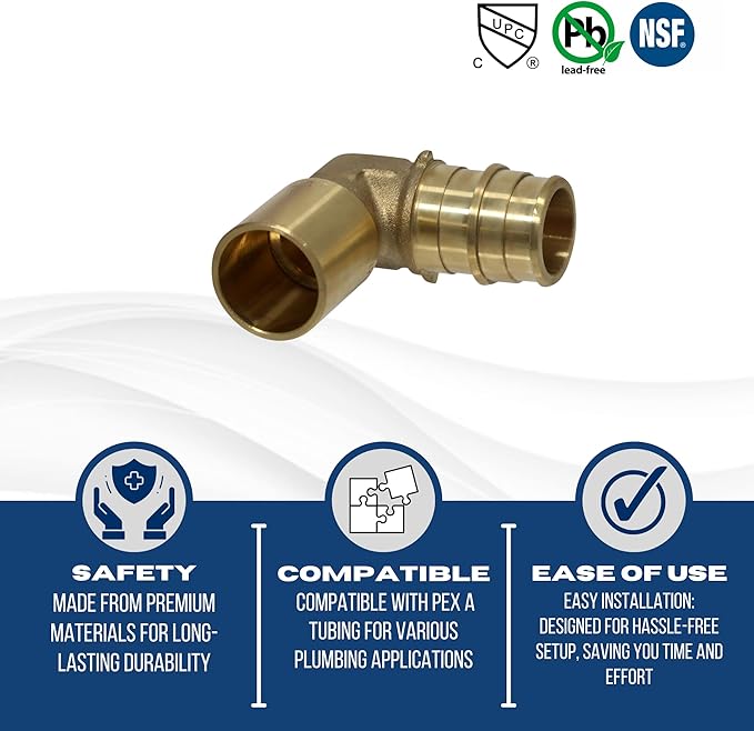 2 Pcs XFITTING Pex A 3/4 Inch x 3/4 Inch Male Elbow Sweat, 30-1-2=2XX