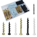 (75 pcs) Pan Head and Flat Head Drywall Anchors Kit with Anti Rust Coating, Bolt Anchor Set, Duty Hollow Wall Anchors