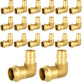 20-Pack HeSun Copper Press Fitting Elbow, 3/4" PRESS X 3/4" PEX-A F1960 Expansion Elbow, LF Brass