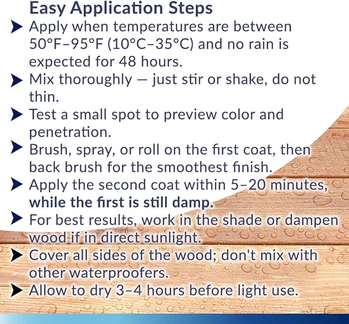 Seal-Once Marine Premium Wood Sealer - Waterproof Sealant - Wood Stain and Sealer in One - 1 Gallon Natural