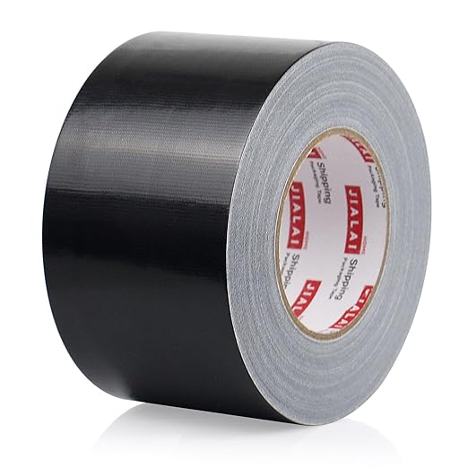 Black Duct Tape 3 Inch Wide, Industrial Grade 3 inches x 55 Yards (164 ft), 9 Mil Heavy-Duty, Waterproof, Strong, Flexible, No Residue, for Crafts & Home Improvement