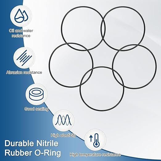 10-Pcak Nitrile Rubber O-Rings, 117mm ID, 125mm OD, 4mm Width, Metric Sealing Washer Gasket for Automotive Machine Plumbing/Faucet/Air or Gas Connections, Resists Oil and Heat