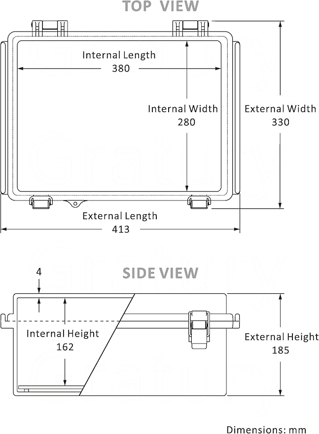 Junction Box, IP67 Waterproof Plastic Enclosure for Electrical Project, Hinged Grey Cover, Includes Mounting Plate and Wall Bracket (Transparent Cover with Inner Door, 16.1"x12.2"x7.1")
