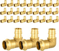 30-Pack HeSun Copper Press Fitting Elbow, 3/4" PRESS X 3/4" PEX-A F1960 Expansion Elbow, LF Brass
