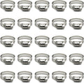 25 Pack Stainless Steel Hose Clamps, 3/4 inch to 1-1/8 inch Worm Gear Metal Hose Clamps for Pipe, Dryer Repair, Tubing and Fuel Line