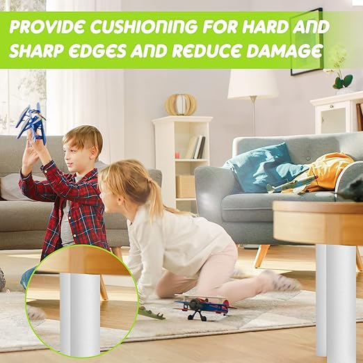 Treela 8 Pieces Clamp Foam Tube 40" Length 1" Id 1.8" OD Pre Cut Tube Cover Foam Pipe Insulation Clamp on Noodles for Padding or Bumper Corner Edge Protection(White)