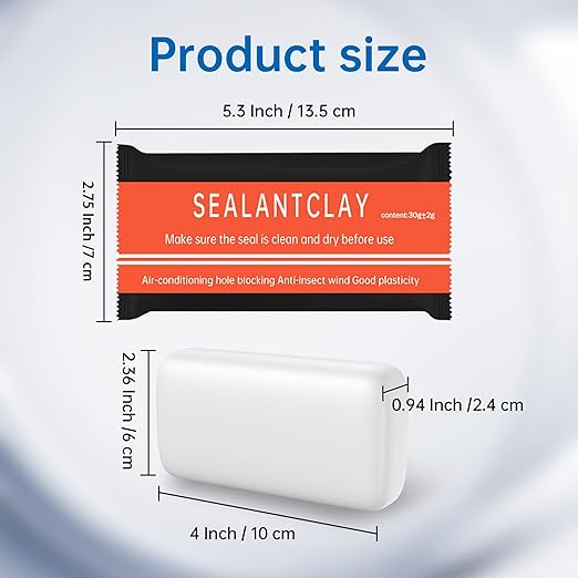 6 Pack Waterproof Duct Seal Putty, Quick Wall Hole Repair Sealing Clay for Air Conditioning, Drainage Pipes & Electrical Conduits, Indoor & Outdoor Use, Easy to Apply Crack Filler