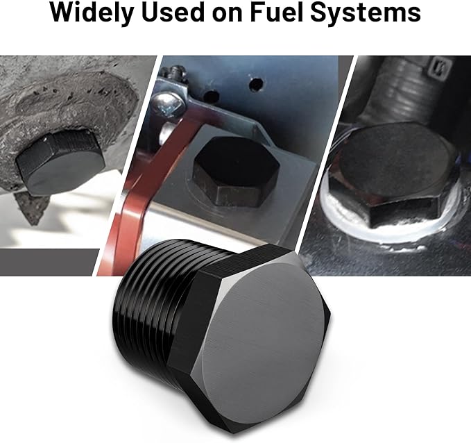 EVIL ENERGY 3/4" NPT Plug Male Hex Head Fitting Adapter Aluminum Black