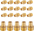 (20-Pack) PEX Fittings, Pex 1/2"x1/2" Male Threaded NPT Adapter, Brass Crimp Fittings, for PEX Tubing Pipe Plumbing, ASTM F1807(PEX1807017-20Pack)