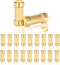 20-Pack HeSun Pushfit Check Valve, 1/2-Inch Push to Connect Plumbing Fittings with Disconnect Clip, Brass Push-fit Fittings for PEX, Copper, CPVC, PE-RT Pipes(PF-VALVE060-20)