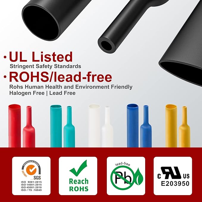 Chanzon 2:1 Ratio - 80Ft Roll - 1-9/16" (40mm) Heat Shrink Tubing 2:1(25M Total Length) Red Polyolefin Sleeving Wrap Shrinking 2 to 1 1pcs