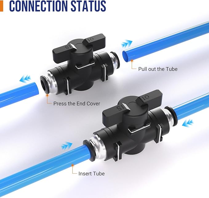 5/32(4mm) Push To Connect Valves,5/32(4mm) Air Valve Pneumatic Quick Push To Connects Fittings,Throttle Flow Speed Control