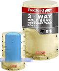 Redford Supply Co. Cold Snap (5°F) Round Pressure Tank Cover Insulation, 3-Way Round, 28"Diameter x 64"H, Water Well Tank Covers Insulated, Well Pump Cover Insulated Freeze Proof for Winter (Beige)